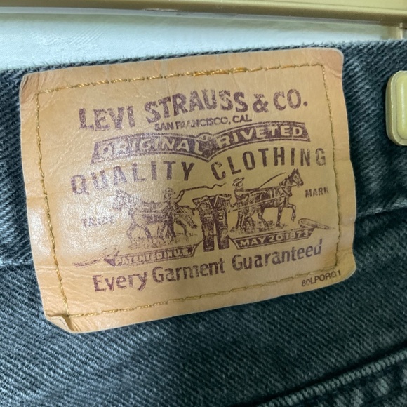 Levi’s Mens Vintage Orange Tab Black 100% Cotton Denim Jeans Relaxed Fit 34 x 30 - Picture 4 of 13
